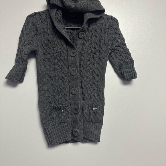 **3 for $15**Guess Charcoal Cable Knit Sweater - Picture 1 of 8